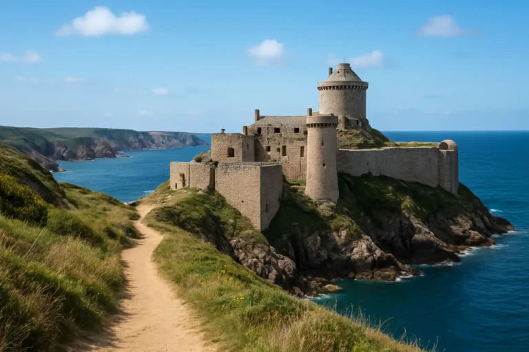 Fort La Latte en Bretagne, château fort perché au-dessus de la mer et des falaises